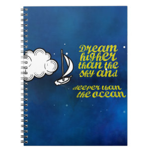 Carnet Citation inspirée, voilier et ciel nocturne