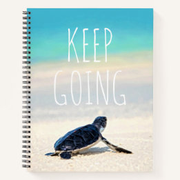 Carnet Citation Motivante Continuez Tortue de Plage 