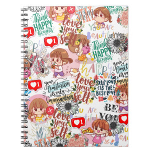 Carnet Citation motivante mignonne – Positive Kawaii