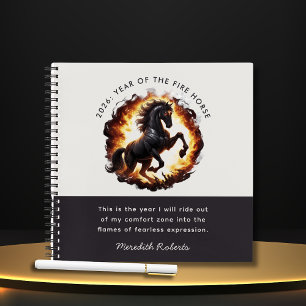 Carnet Citation motivante pour l'année 2026 du Cheval de