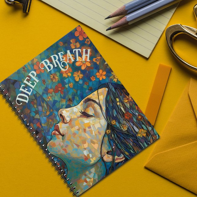 Carnet Citation motivationnelle, Boho Flowers Blue et Ora (Créateur téléchargé)