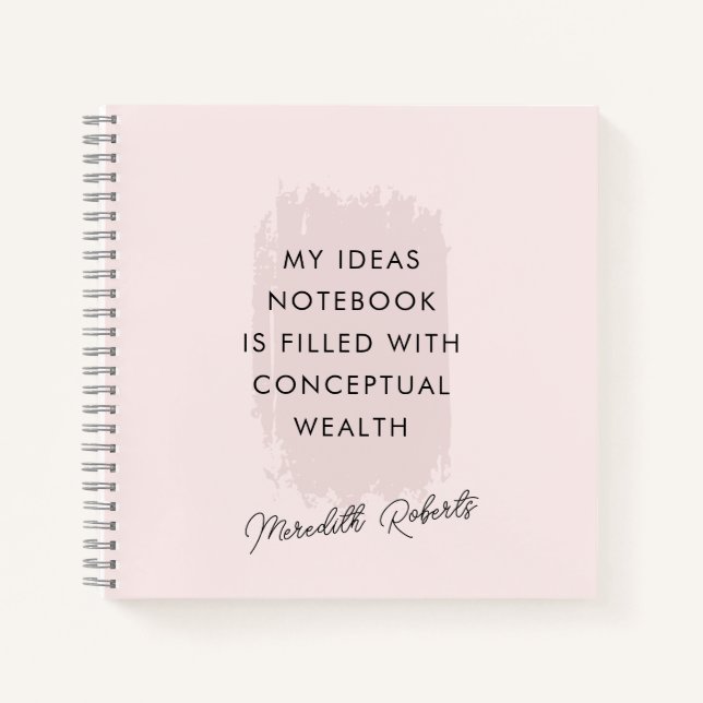 Carnet Citation Motivationnelle de pointe rose (Devant)