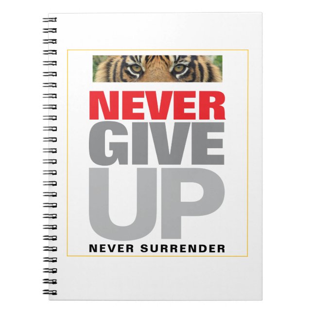 Carnet Citation Motivationnelle N'abandonne jamais abando (Devant)