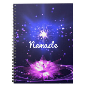Carnet Citation Namaste Purple Crystal Lotus & Star