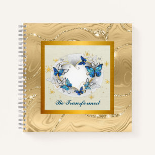 Carnet Citation Transformée Cœur et Papillons Bleus