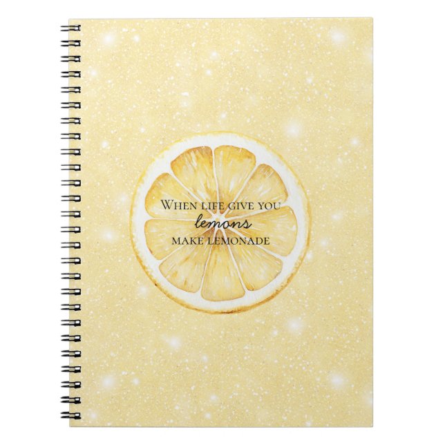 Carnet Citation White Life Vous Donne Des Citrons (Devant)
