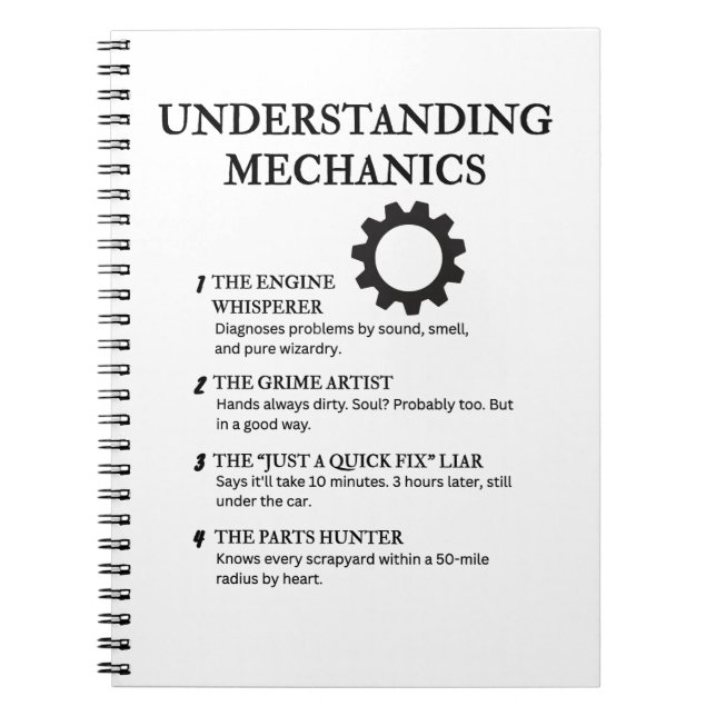 Carnet Citations amusantes pour Garage Pros (Devant)