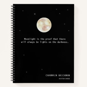 Carnet Citations au Clair de Lune Noir