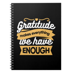 Carnet Citations de la typographie de la Gratitude inspir