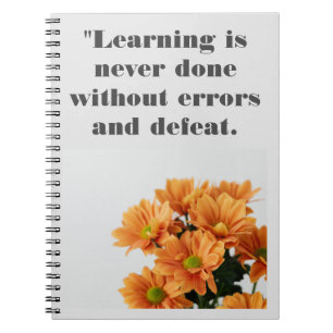 Carnet Citations de motivation Texte personnalisé Fleur P