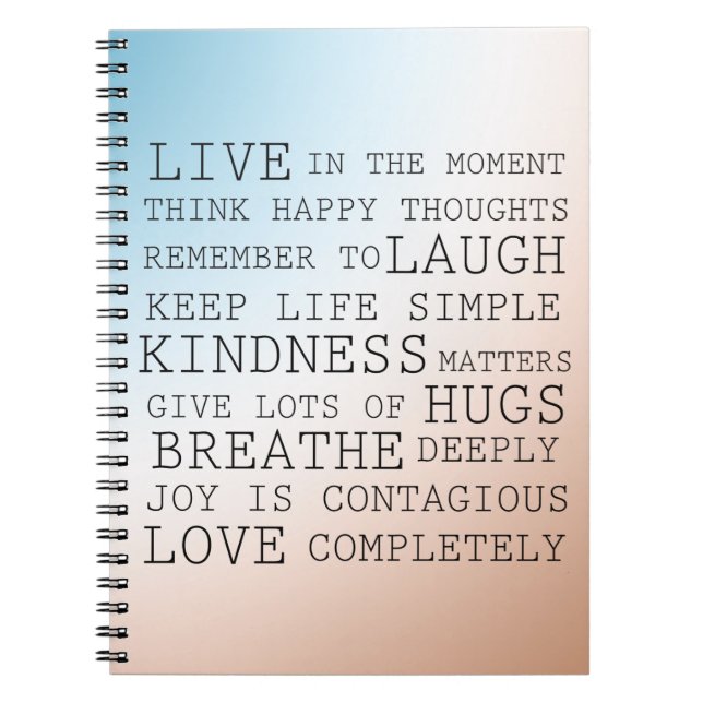 Carnet Citations Inspiration Blue Brown Ombre (Devant)