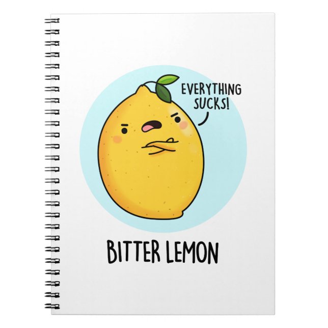 Carnet Citron Amer Pun Fruit Drôle  (Devant)