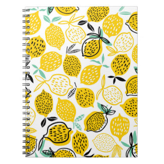 Carnet Citron Design été Illustration Vintage