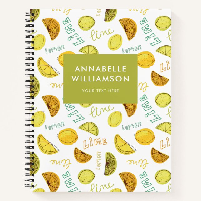Carnet Citron et citron vert Motif (Devant)