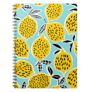 Carnet Citron vintage : Motif sans fil tiré à la main