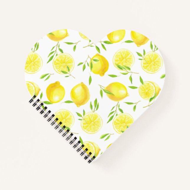 Carnet Citrons et feuilles (Devant)