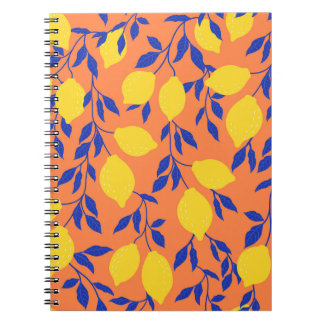 Carnet Citrons stylisés Vintage Motif tropical