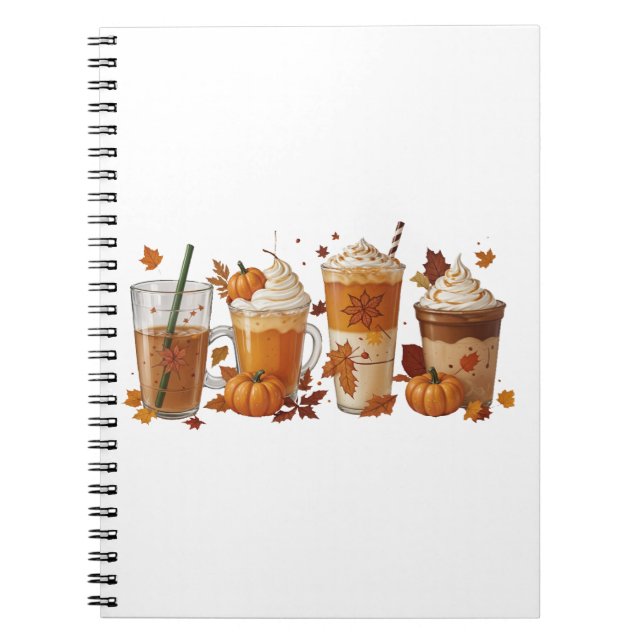 Carnet Citrouille de café d'automne (Devant)