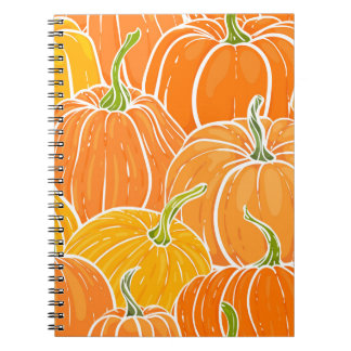 Carnet Citrouille de dessin, motif d'automne mignon.