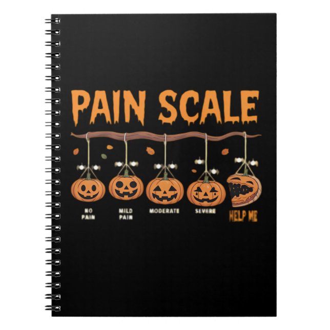 Carnet Citrouille éffrayant Échelle de douleur Trauma Nur (Devant)