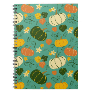 Carnet Citrouille, feuille : motif végétal d'automne
