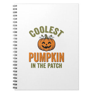 Carnet Citrouille la plus cool du patch Halloween vintage