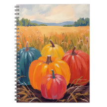 Citrouilles d'automne | Aquarelle de paysage autom