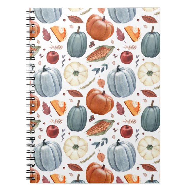 Carnet Citrouilles d'automne et feuilles d'automne Motif (Devant)