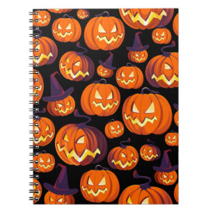 Carnet Citrouilles d'Halloween : Motif Éffrayant sans cou