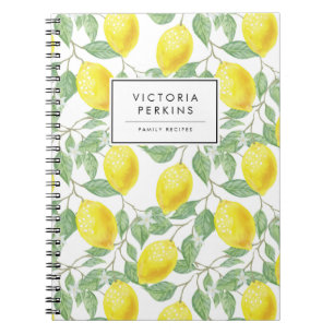 Carnet Citrus citron clair coloré Jaune Chic été