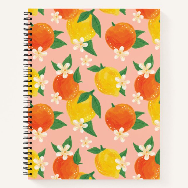 Carnet Citrus Lemon Orange Large Notebook (Devant)