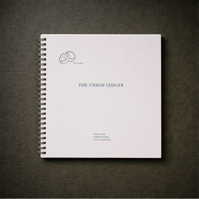 Carnet Civil Registry Ceremony Ledger-Non traditional (Civil Ceremony Ledger Journal )