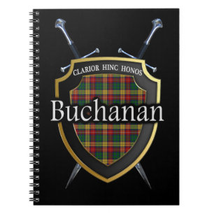 Carnet Clan Buchanan Tartan Shield & Swords