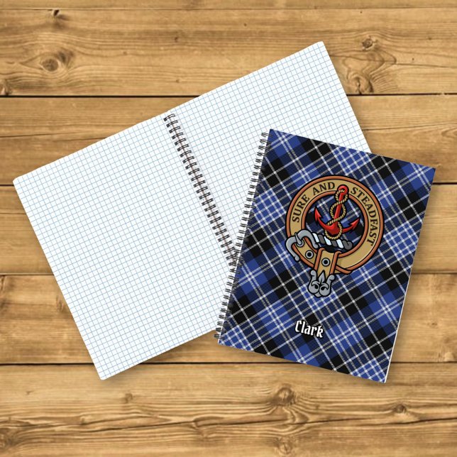 Carnet Clan Clark Crest sur Tartan (Créateur téléchargé)