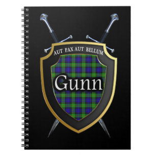Carnet Clan Gunn Tartan Shield & Swords