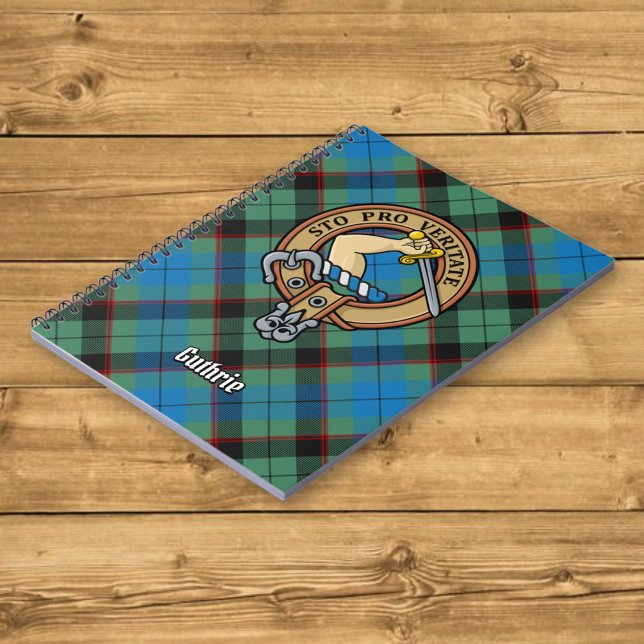 Carnet Clan Guthrie Crest sur Tartan (Créateur téléchargé)