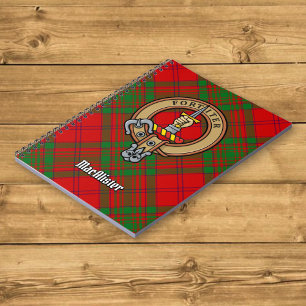 Carnet Clan MacAlister de Glenbarr Crest sur Tartan