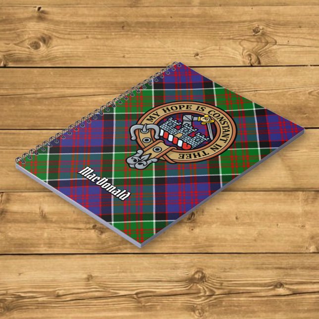 Carnet Clan MacDonald de Clanranald Crest sur Tartan (Créateur téléchargé)