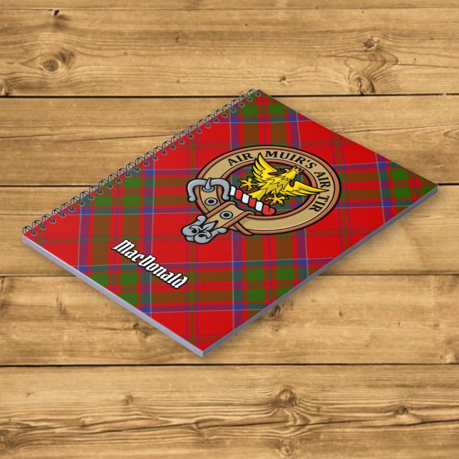 Carnet Clan MacDonald de Keppoch Crest sur Tartan (Créateur téléchargé)