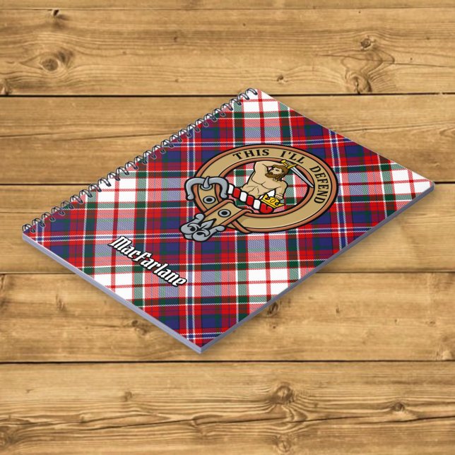 Carnet Clan MacFarlane Crest sur le tatan de robe (Créateur téléchargé)