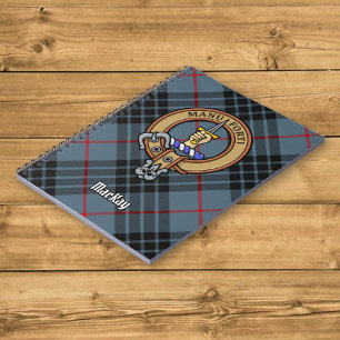 Carnet Clan MacKay Crest sur Blue Tartan