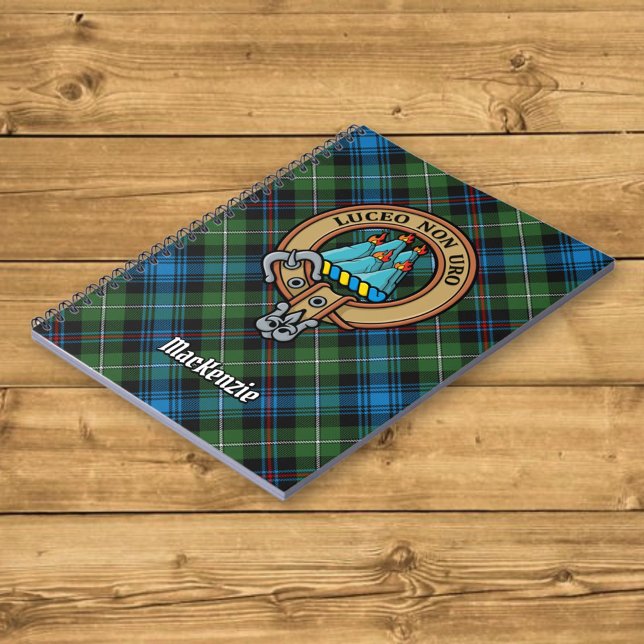 Carnet Clan MacKenzie Crest sur Tartan (Créateur téléchargé)