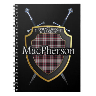 Carnet Clan MacPherson Tartan Shield & Swords