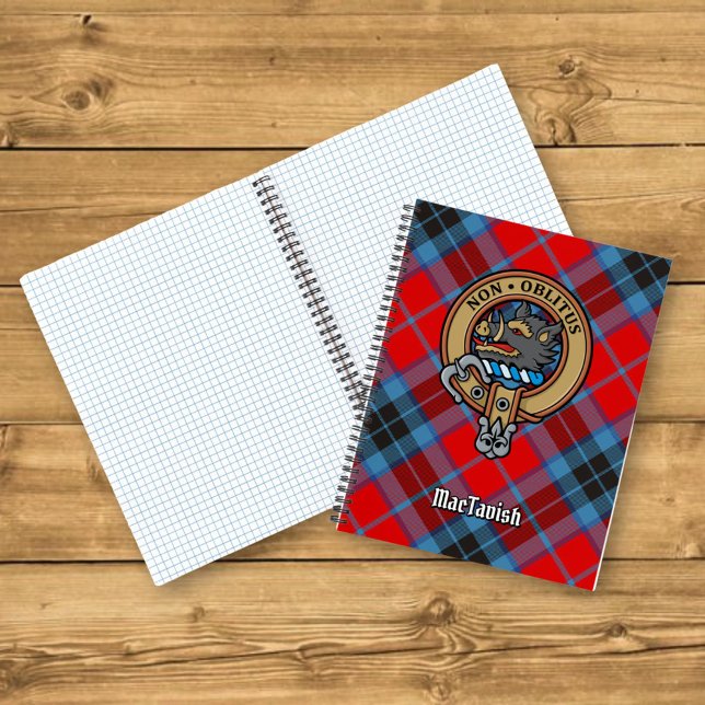 Carnet Clan MacTavish Crest sur Tartan (Créateur téléchargé)