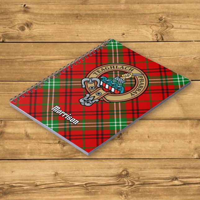 Carnet Clan Morrison Crest sur Red Tartan (Créateur téléchargé)