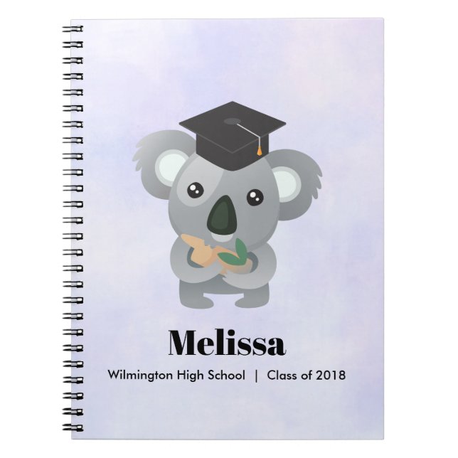 Carnet Classe de 20xx Cute Koala Ours dans la casquette d (Devant)