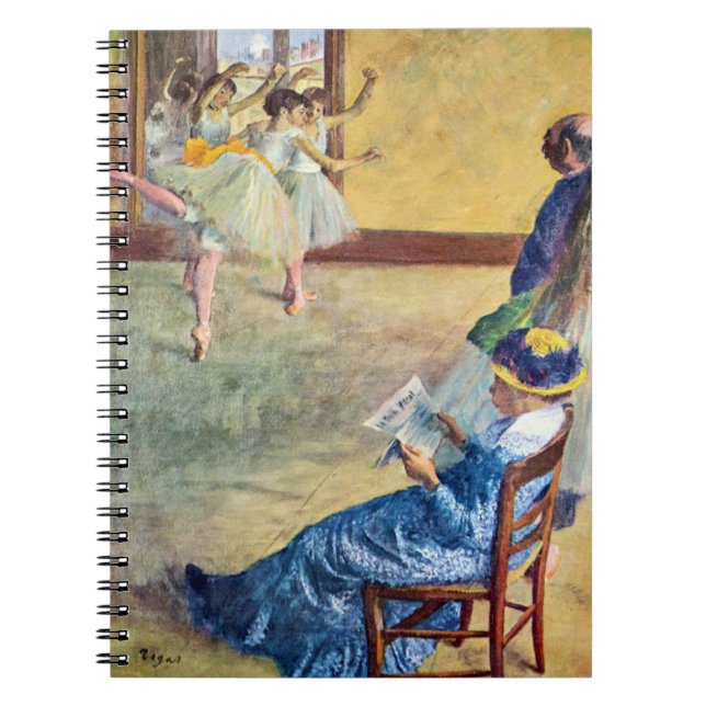 Carnet Classe de ballet, salle de danse par Edgar Degas (Devant)