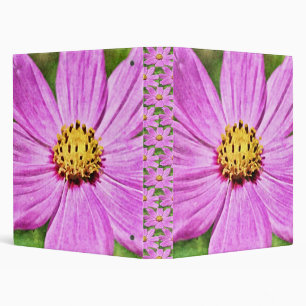 Carnet Classeur de Fleur Gros Cosmos Rose