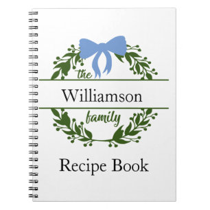 Carnet Classeur de recettes avec nom de famille Couronne