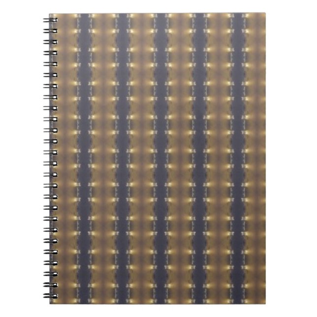 Carnet Classic Black Brown Gold Stripes and Squares (Devant)